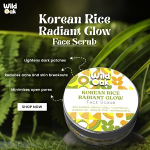 Wild Oak Korean Rice Radiant Glow Face Scrub